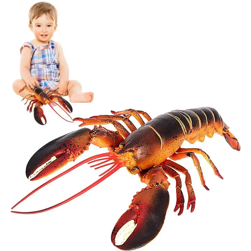 Lobster Figure Emulational Lobster Model Lobster Figurine Toy Holiday Decor Photography Props Marine Animal Model For Children