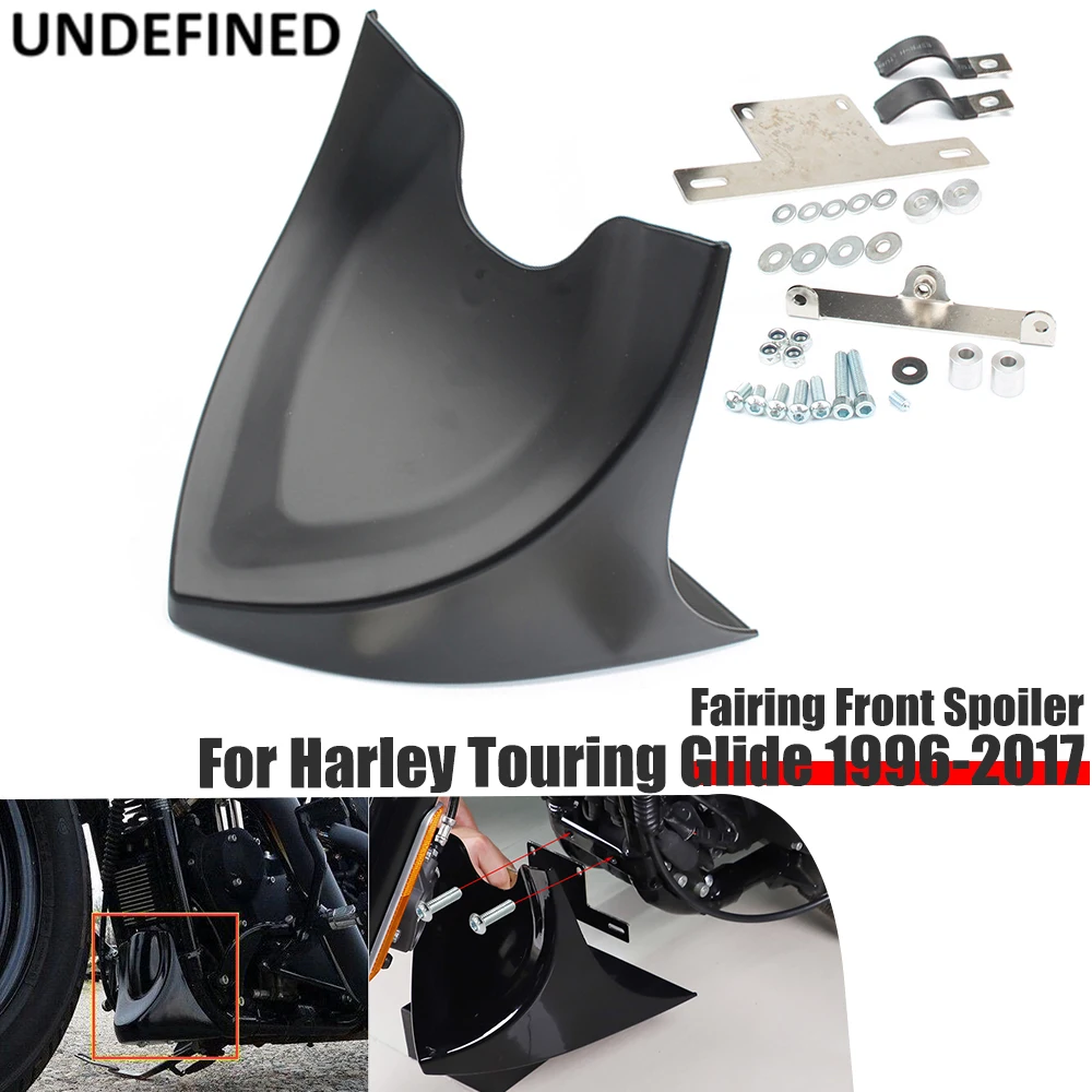 

Fairing Front Spoiler For Harley Fatboy Softail Sportster Dyna Touring Road Street Glide Motorcycle Chin Lower Air Dam Cover