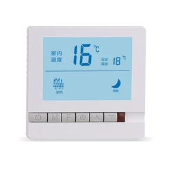 Thermostat de climatisation avec écran LCD, ventilateur, régulateur de température, contrôle intelligent, panneau de commutation de thermomètre