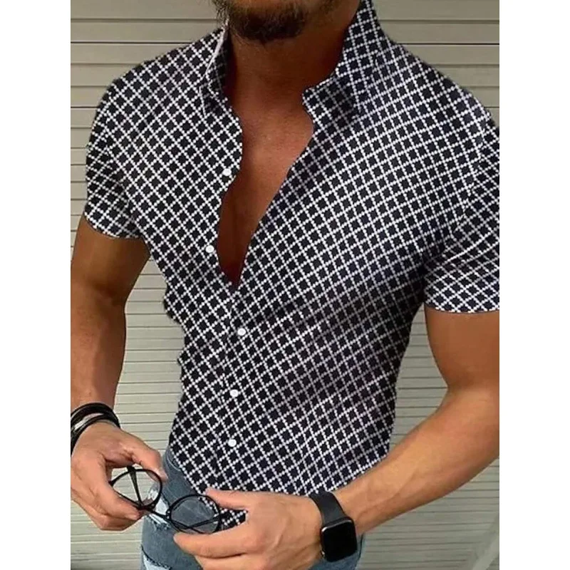 

Men's Printed Shirt Dot Pattern Casual Fashionable 100% Other Material Non-deformable Spring Collection Available for Women