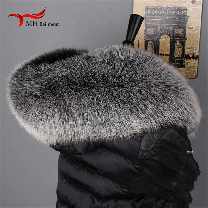 Winter 100% Genuine Real Natural Fox Fur Collar Women Scarf Fashion Coat Sweater Scarves Luxury Raccoon Fur Neck Cap L#60