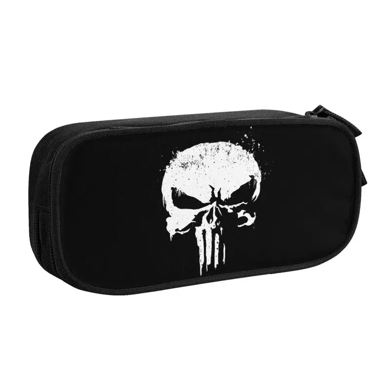 Custom Superhero Korean Pencil Cases Boys Gilrs Large Capacity Skull Pencil Pouch Students Stationery