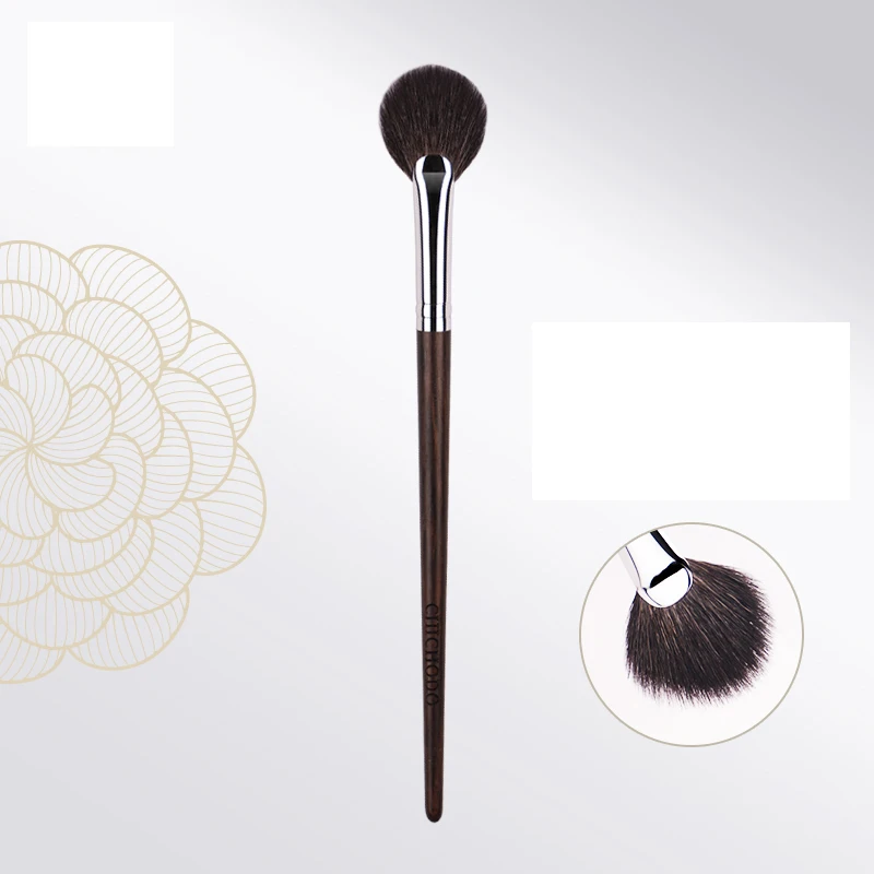 CHICHODO Makeup Brush-Luxury Ebony Handle Natural Hair 41Pcs Brushes Series-013Goat Hair Small Semicircular Highlighter Brush