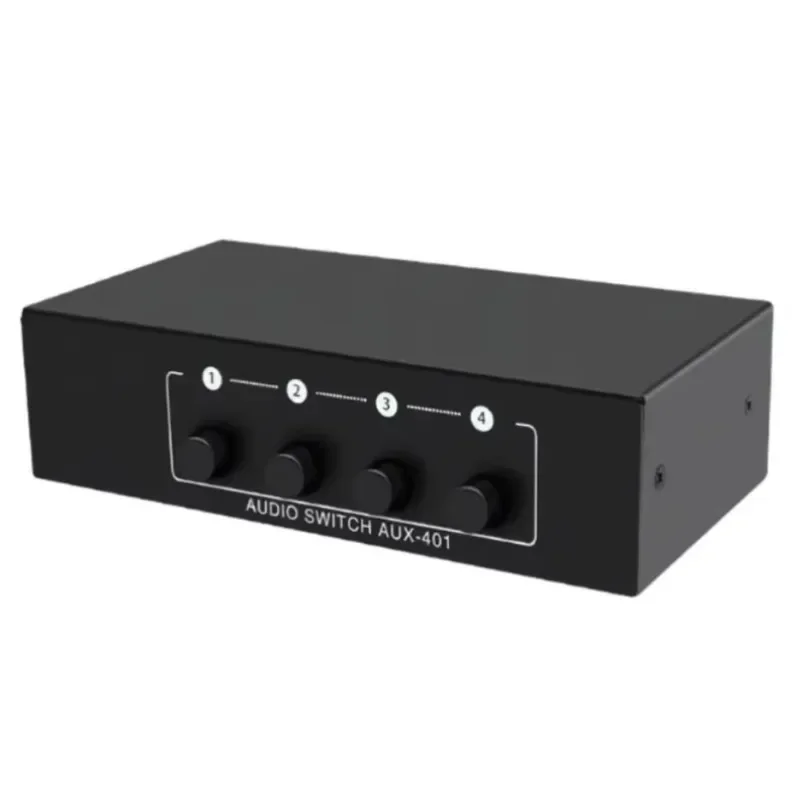 RCA AUX Audio Switcher 4 in 1 Stereo Audio selector 4X1 Passive 3.5mm Aux L/R RCA audio switch box analog audio selector