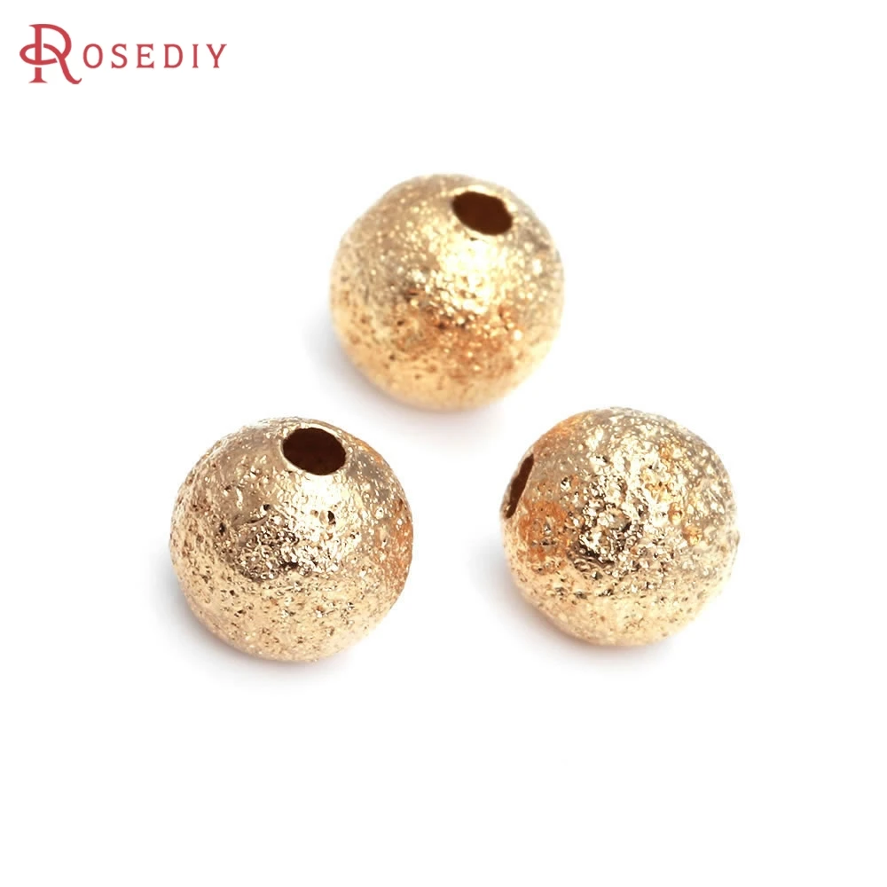 

4MM 6MM 8MM 10MM Silver Color and Gold Color Brass Metal Round Beads Matte beads Handmade Jewelry Diy Accessories