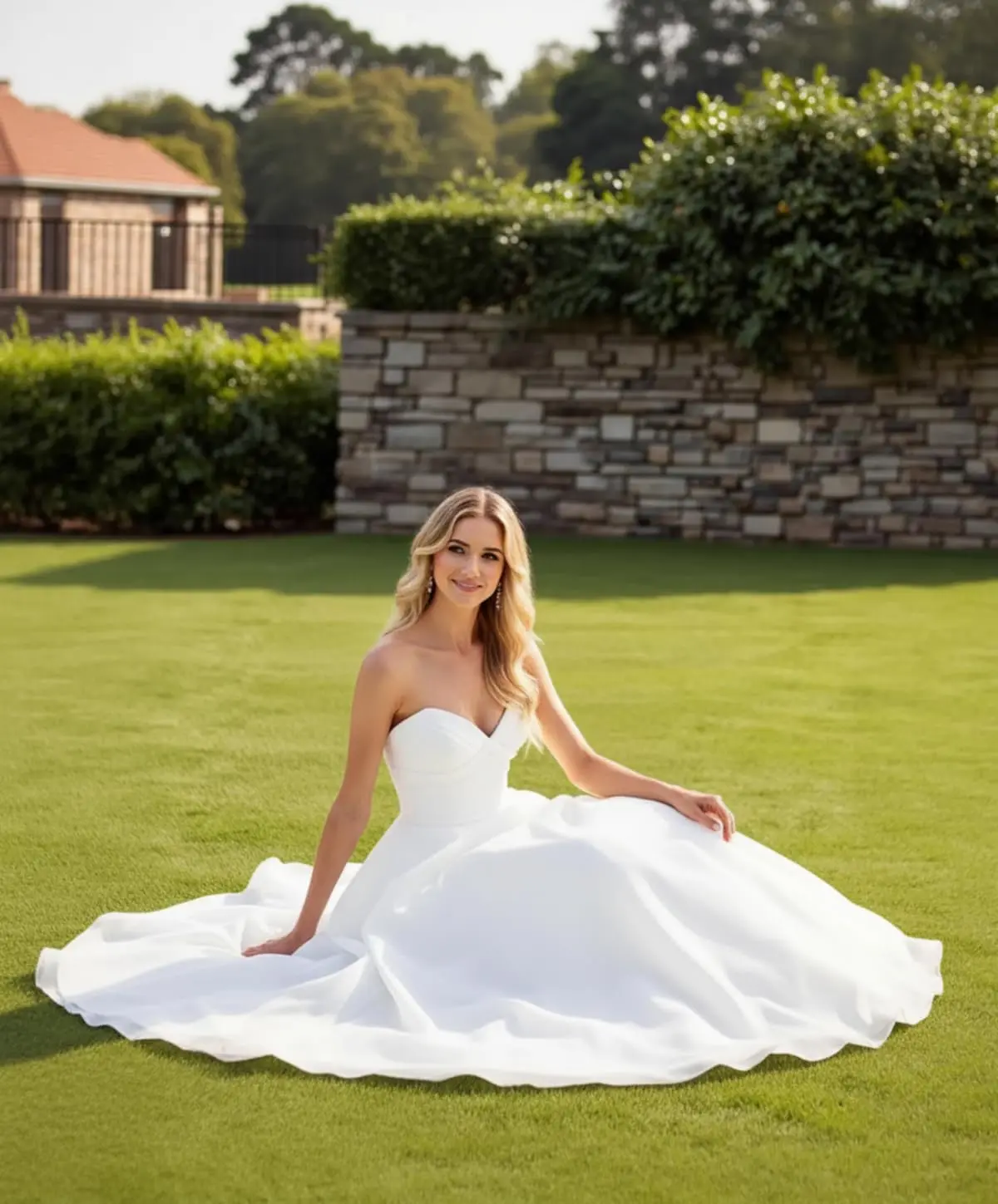 Customized French-style Strapless Wedding Dress For Woman Bride A-line Wedding Dress With A Floor-length Train Bridal Gown
