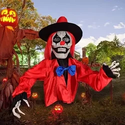 Halloween Decoration Control Glowing Sound Clown Floor Illustration Spooky Outdoor Garden Decoration Party Decoration