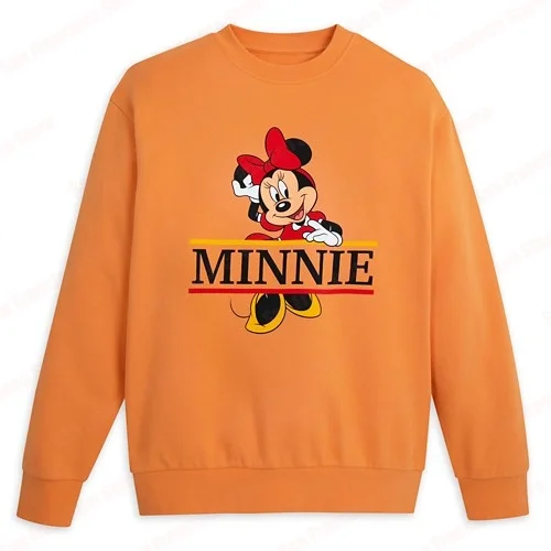 Miniso Classic Cartoon Standing Mickey Mouse Sweatshirt Vintage Disney Pullover Adult/KID Boy Girl KID Clothing Gift Souvenir