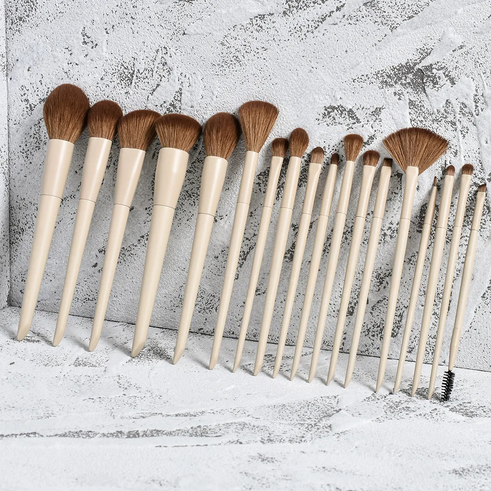 18pcs Makeup Brushes Set Private Label Make Up Brush Eyelash Eyeshadow Eyebrow Eyeliner Foundation Powder Brush Wholesale 10sets