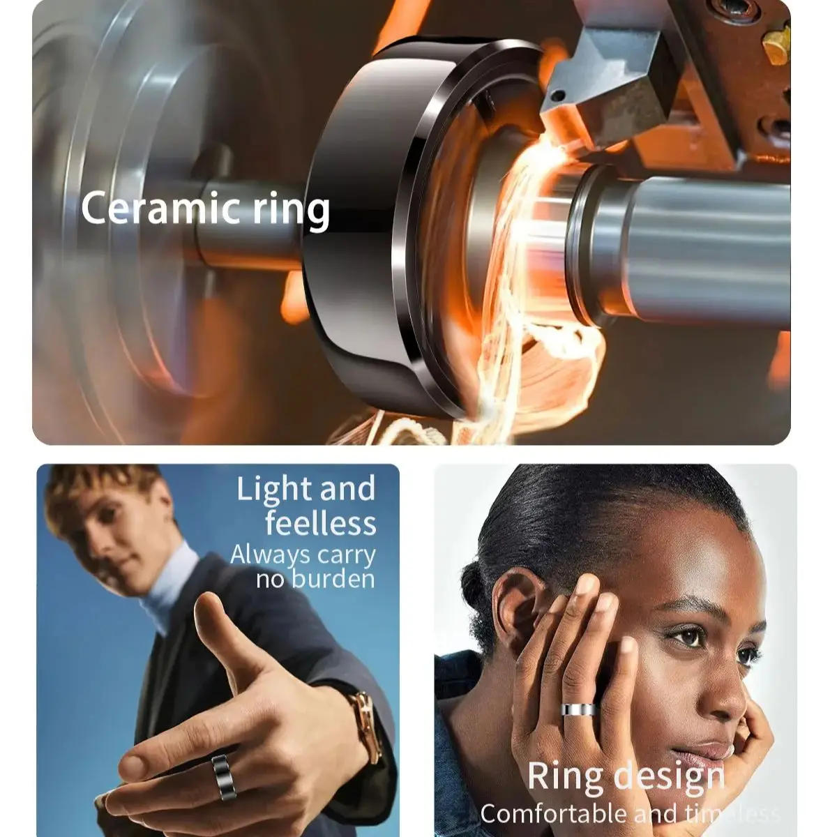 Смарт-кольцо R6Pro для мужчин, частота сердечных сокращений, кислород в крови, трекер сна, женские кольца для здоровья, совместимое кольцо с Android и iPhone