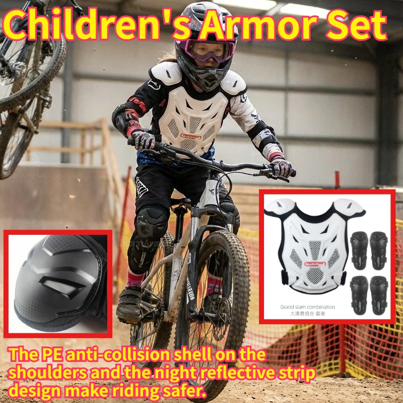 

Детская защитная куртка-броня для мотоцикла, защитное снаряжение для BMX и велоспорта, противоударная защита для детей, экипировка для езды