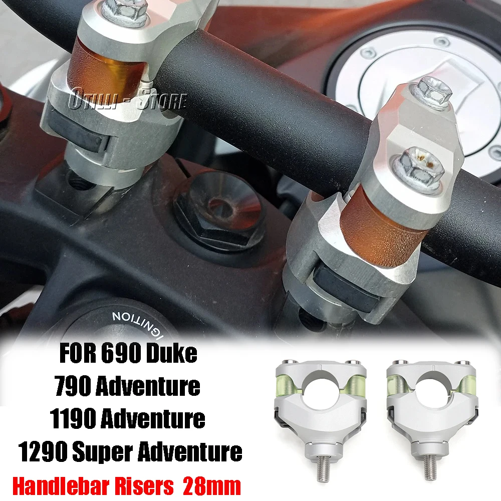 For 690 Duke 790 Adv 1190 ADV 1290 Super Adventure 28mm Handlebar Risers Mounting Bar Adjustable Progressive Handlebar Damping