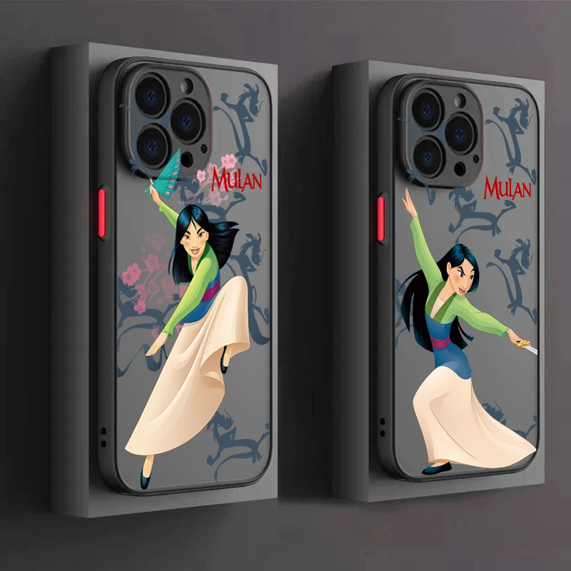 

Disney Mulan Cool Art Frosted Translucent For Apple iPhone 15 14 13 12 11 XS XR X 8 7 SE Pro Max Plus Mini TPU Phone Case