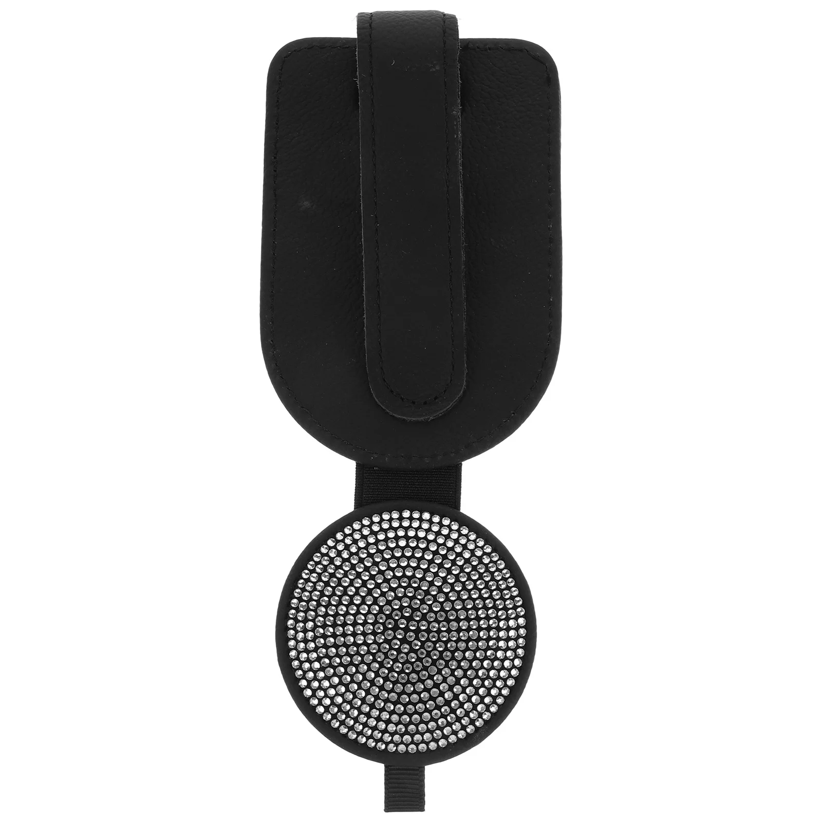 

Rhinestone Bling Car Visor Sunglasses Holder PU Clip Stylish Organizer Universal Fit Bling Sunglasses Holder for Car