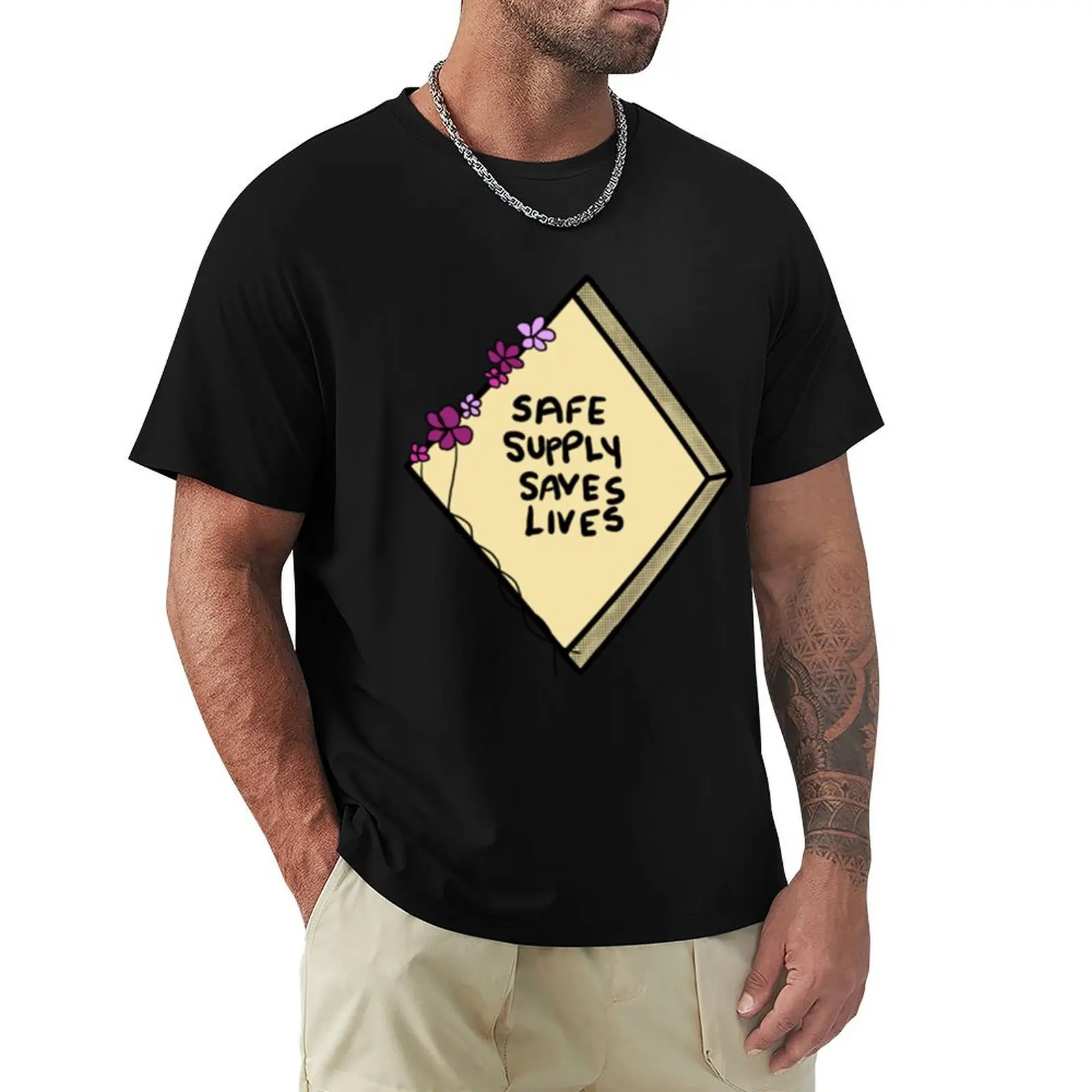 Safe Supply Saves Lives- Harm Reduction T-Shirt anime graphic shirts summer tops summer clothes funny t shirts for men