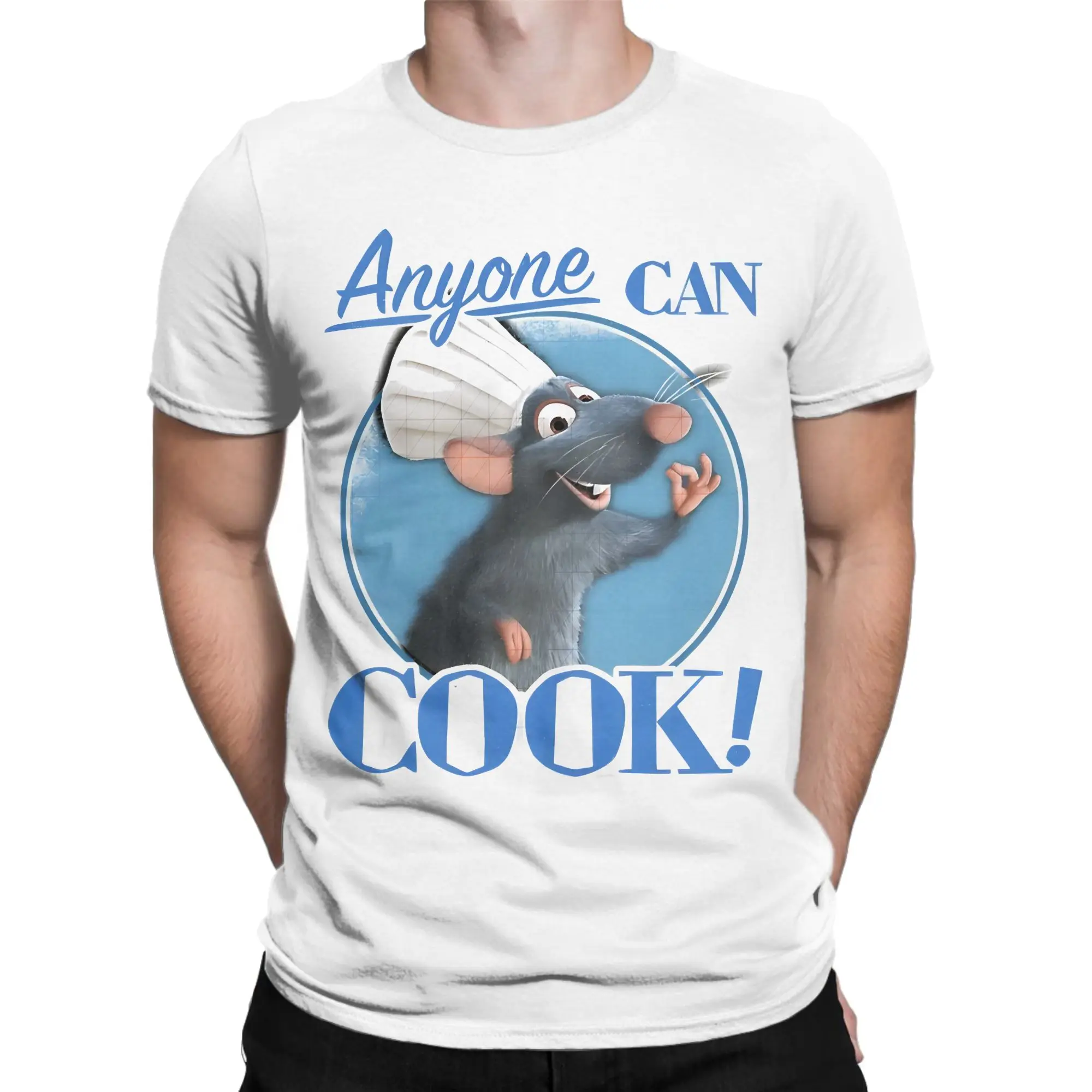 Ratatouille T Shirt Summer  Vintage T Shirts Pure Cotton Hipster Tee Shirt For Mens Short-Sleeve Pattern Tees