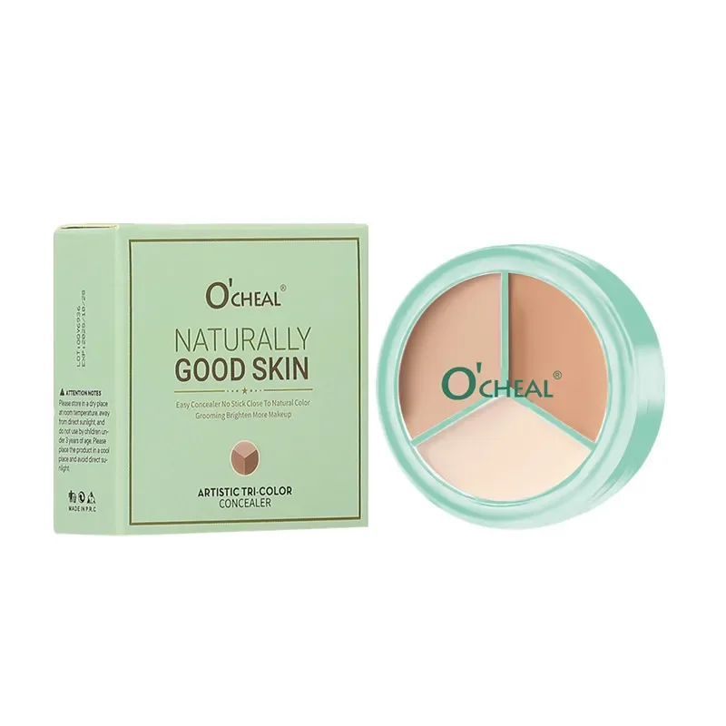 3色ナチュラルコンシーラー 軽量処方 - くまやニキビ跡をカバーし、肌を明るくし、完璧な仕上がりを実現