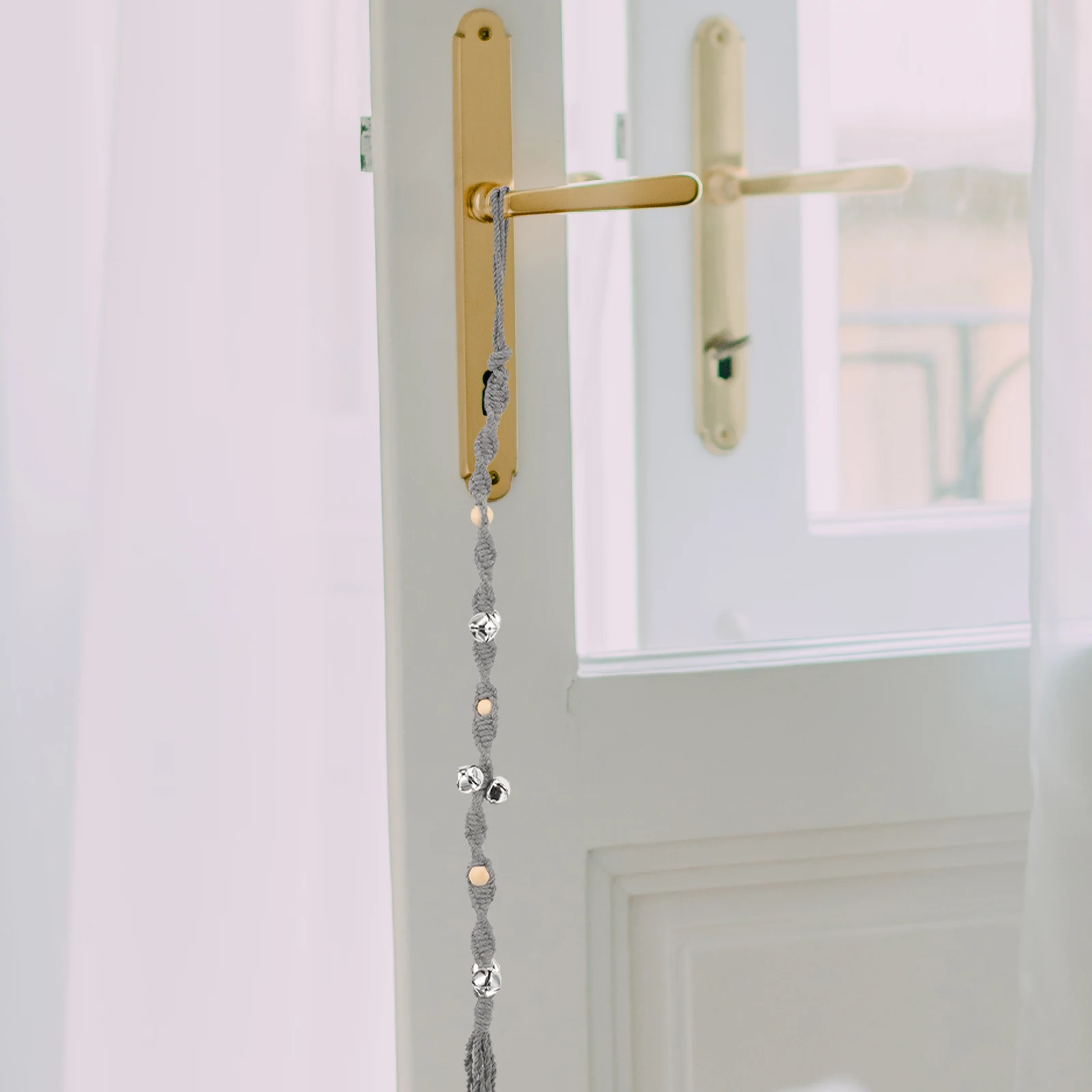 

Dog Training Doorbell Hanging Woven Cotton Rope Decorative Bell Loud Clear Sound Portable Pet Doorbell for Household Use