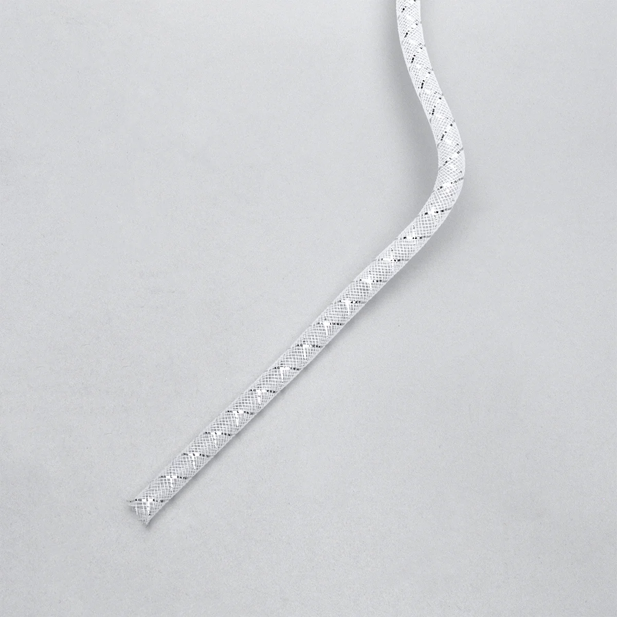 

Elastic Mesh Tube White Polyester Braid Tube DIY Jewelry Necklaces Bracelets Rope Cord Craft Supplies for Women Hair