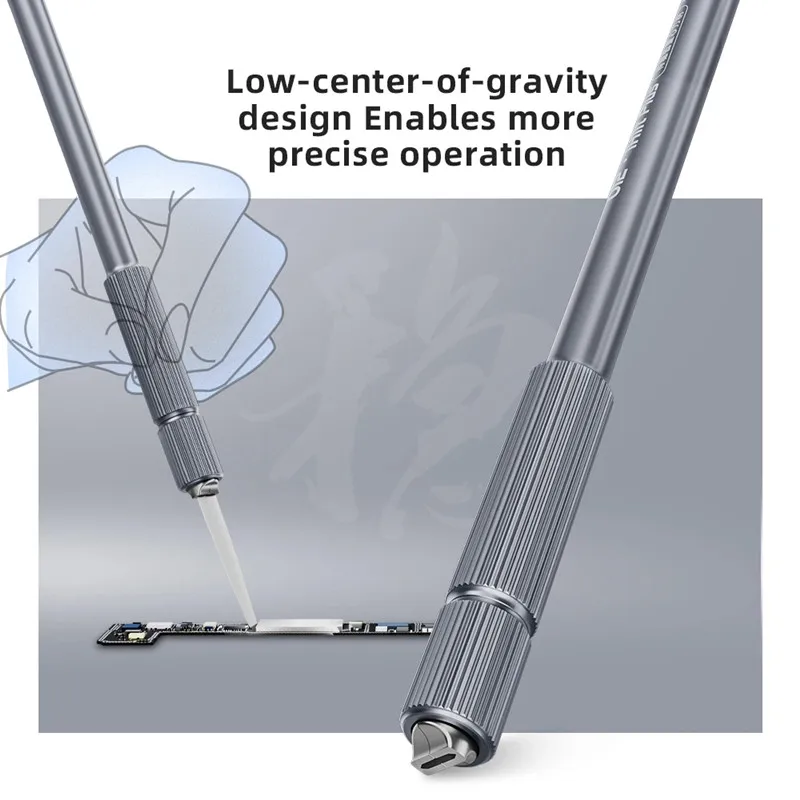 QIANLI 012 IHilt Plus Low Center of Gravity Handle Aluminium Alloy Nonslip Carving Metal Scalpel Knife Chip IC Phone Repair Tool view 4