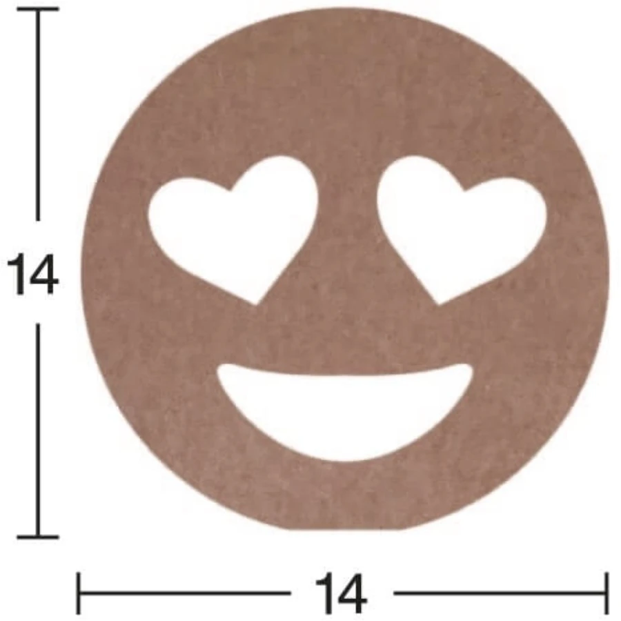 H84 Heart Trinket, 18mm Figurative Wood Object