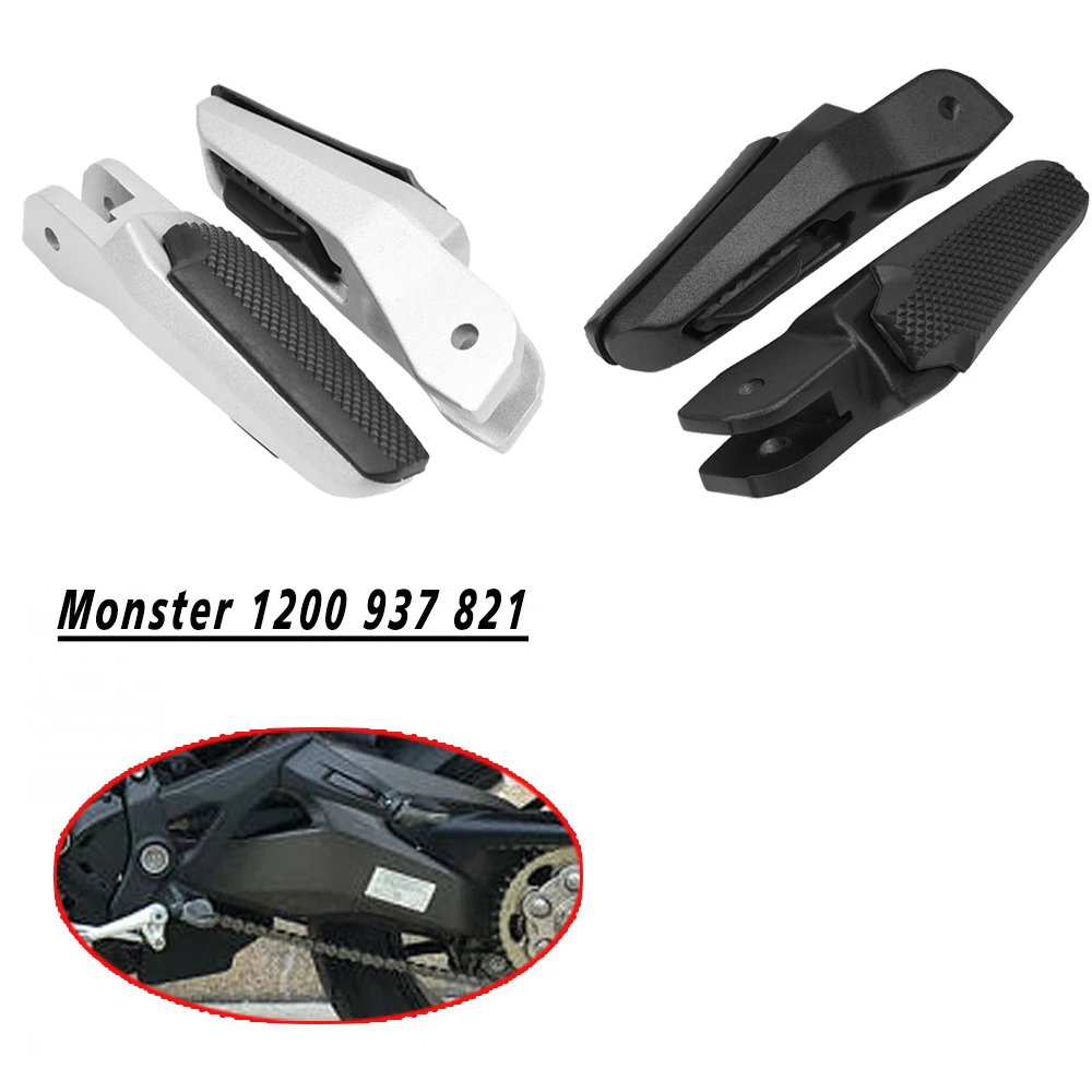 After Footpegs For DUCATI Monster 1200 1200s 821 937 SP Plus Motorcycle Rear Footrests Foot Pegs Parts Pedals with Rubber Covers