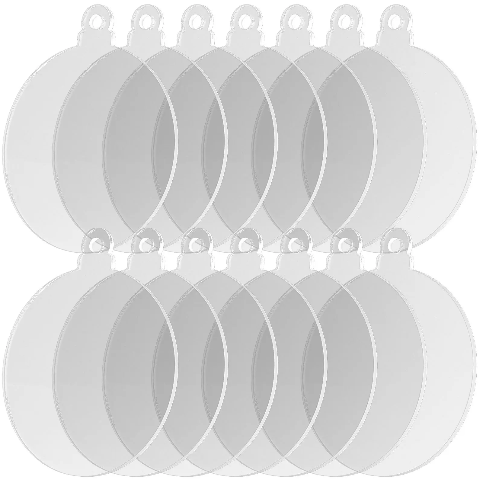 

20Pcs Acrylic Christmas Ornaments DIY Blank Pendants Xmas Tree Hanging Decorations Festive Wall Mantle Fireplace Office Party