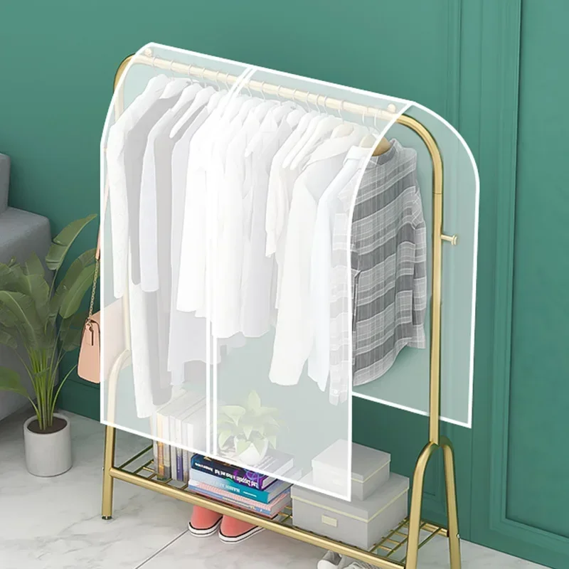 Waterproof Dustproof Thickened Peva Clothes Dust Cover Storage Bag Opening Clothing Protector Clear Hanging Garment Rack Sheath