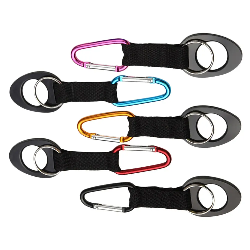 

6pcs Water Bottle Buckle Silicone Hanging Clip Hook Keychain Carabiner Portable Outdoor Fishing Hiking Camping H Bottle
