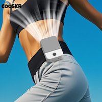 Portable Waist Clip Fan Mini USB Rechargeable Fan Small Hanging Neck Fan Turbo Bladeless Waist Clip Fan 3 Speeds 2000mAh Battery