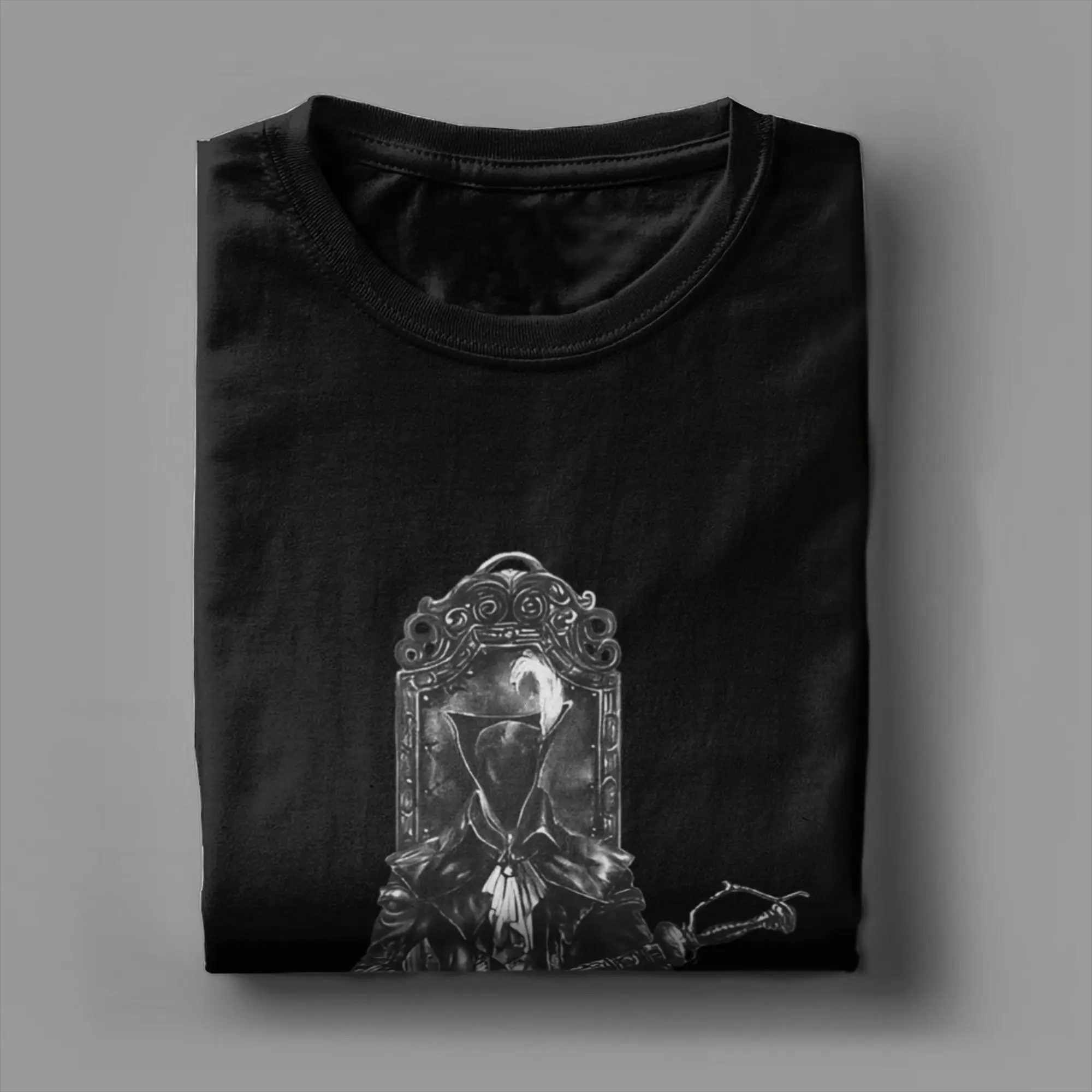 Camiseta de gran tamaño de verano para hombre, camisetas Hippie Bloodborne de Maria, Camiseta 100% de algodón para hombre, ropa básica barata de manga corta Y2K