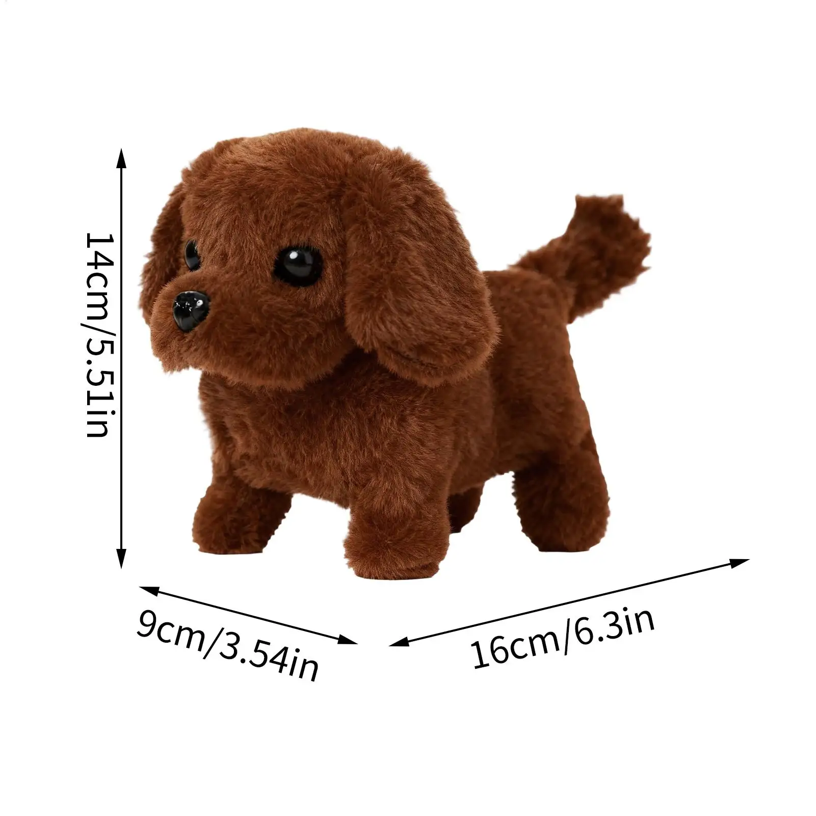 สุนัขตุ๊กตาไฟฟ้าแบบโต้ตอบ ของเล่นสุนัขเดินได้ ของเล่นหุ่นยนต์สัตว์เลี้ยงอิเล็กทรอนิกส์ สำหรับเด็กชาย เด็กหญิง เด็กก่อนวัยเรียน เด็กๆ ห้องนั่งเล่น