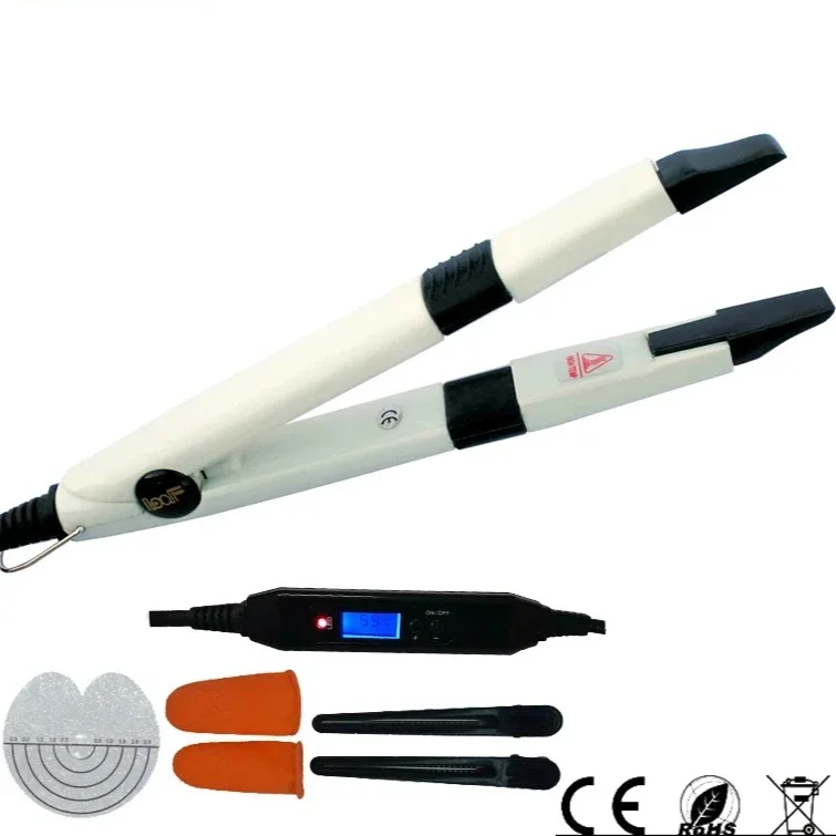 

（Big disount）Professional Mini LED Temp Control Hair Extension Iron Heat Keratin Fusion Connector Tools Hairdress