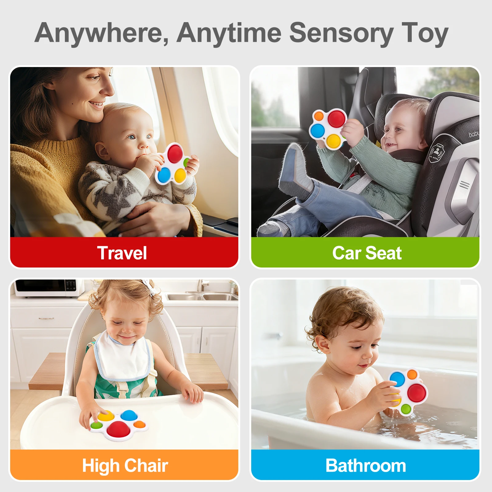 Baby Finger Toys Infant Montessori Colorful Sensory Toys Anti Stress Relief Toys Early Education Intensive Training Fidget Toys