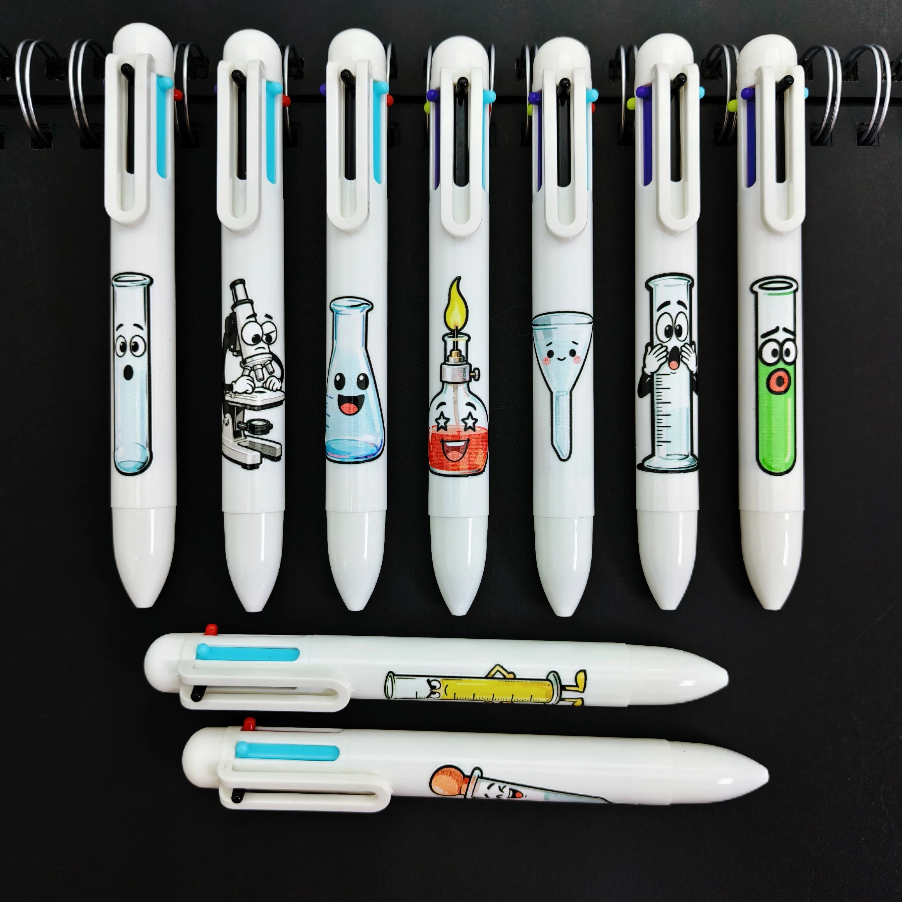 

10 шт./20 шт., многоцветная шариковая ручка с экспериментальной бутылкой, многоцветная шариковая ручка с химической маркировкой «шесть в одном»