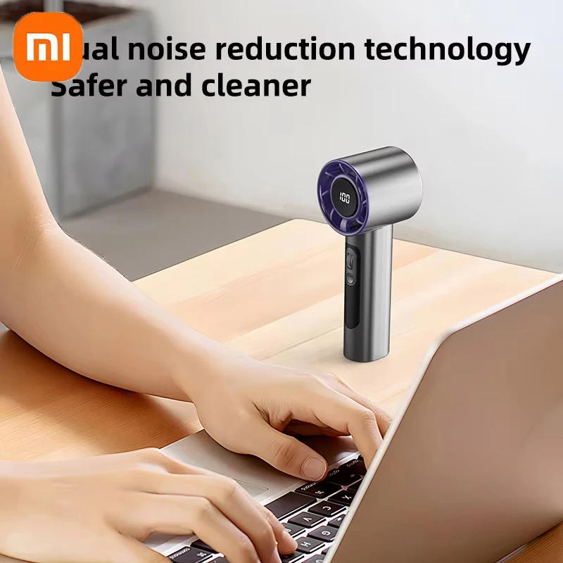 مروحة توربو صغيرة محمولة من Xiaomi F08 مع شاشة LED وتعديل سرعة الرياح 100 مروحة شحن USB عالية السرعة تدوم طويلاً