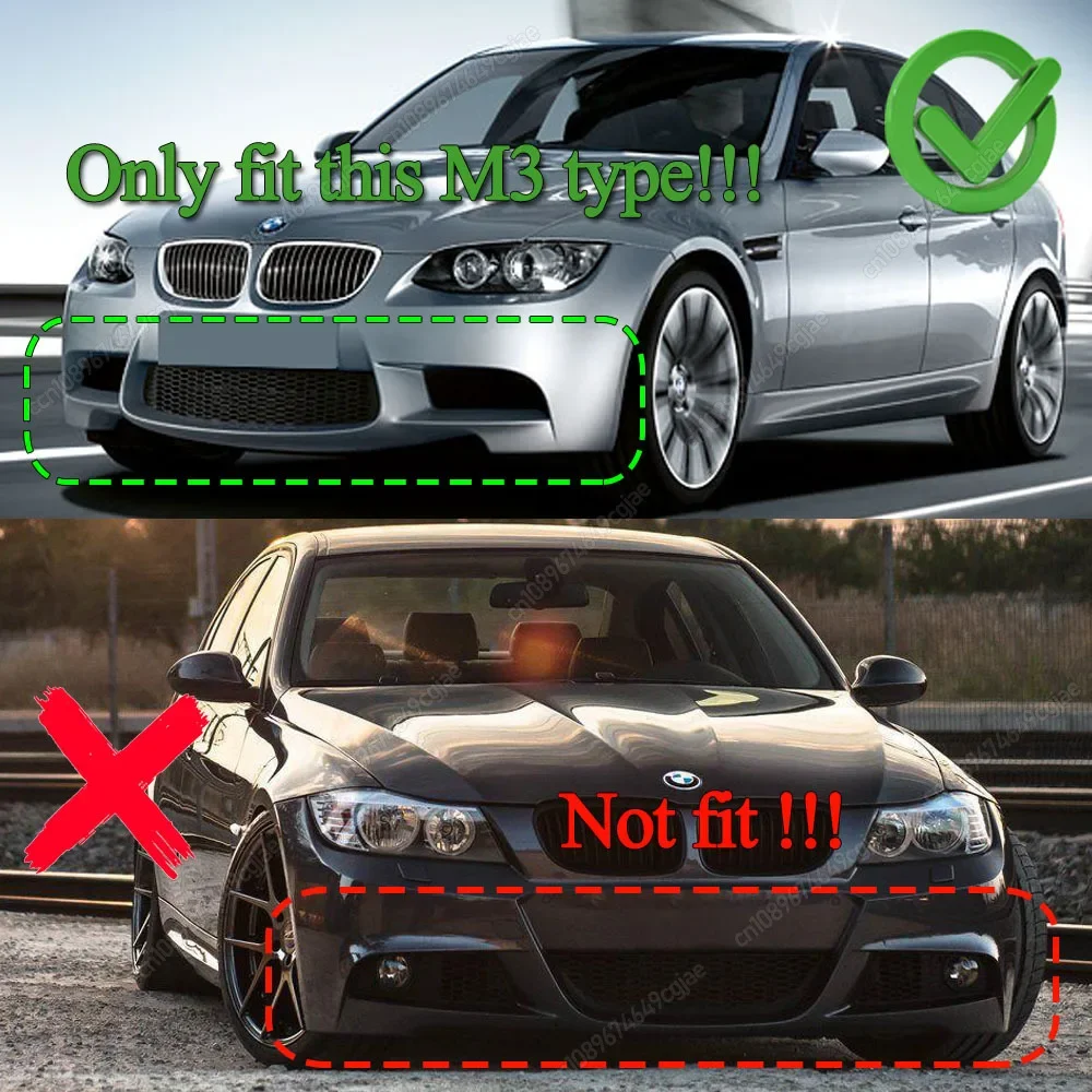 4PCcs For BMW 3 Series E90 E92 E93 M3 2007-2013 Car Front Bumper Lip Splitter Spoiler Diffuser Guard Protector Bodykits Tuning