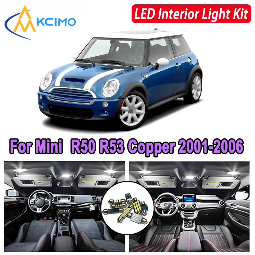 

For Mini R50 R53 Copper 2001 2002 2003 2004 2005 2006 Premium Bright LED Interior Dome Map Trunk Light Kit Car Led Lamps Canbus