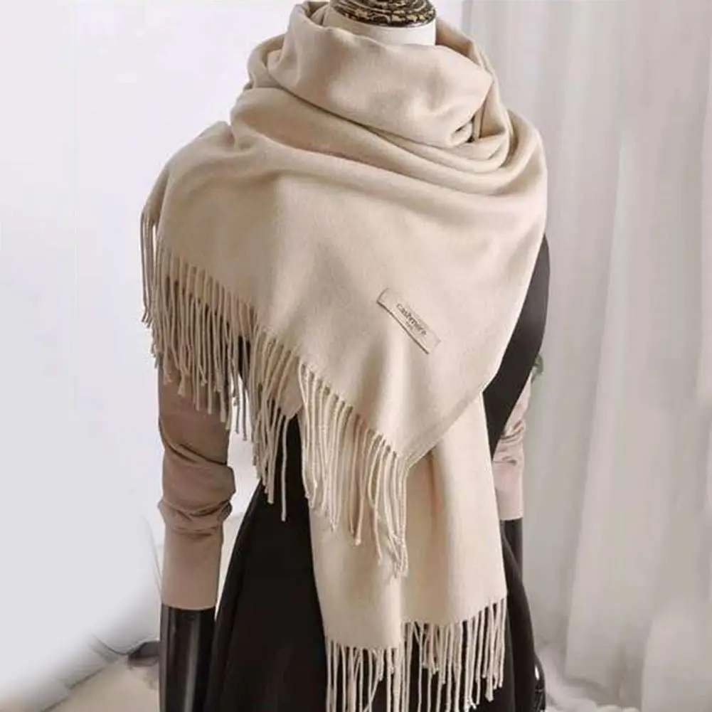 2022 NEW Warm Cashmere Women Plaid Scarf Winter Warm Shawl and Wrap Bandana Pashmina Long Tassel Female Foulard Thick Blanket