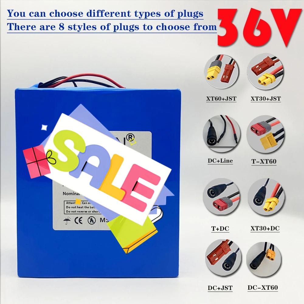 

10S8P 36 В 30000 мАч литиевая батарея — для электрических скутеров 36 В 1200 Вт