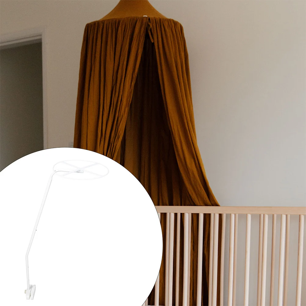 2 set aste di supporto per baldacchino per culla staffa per baldacchino per letto in acciaio supporto per rete per culla facile installazione telaio staccabile per lettino