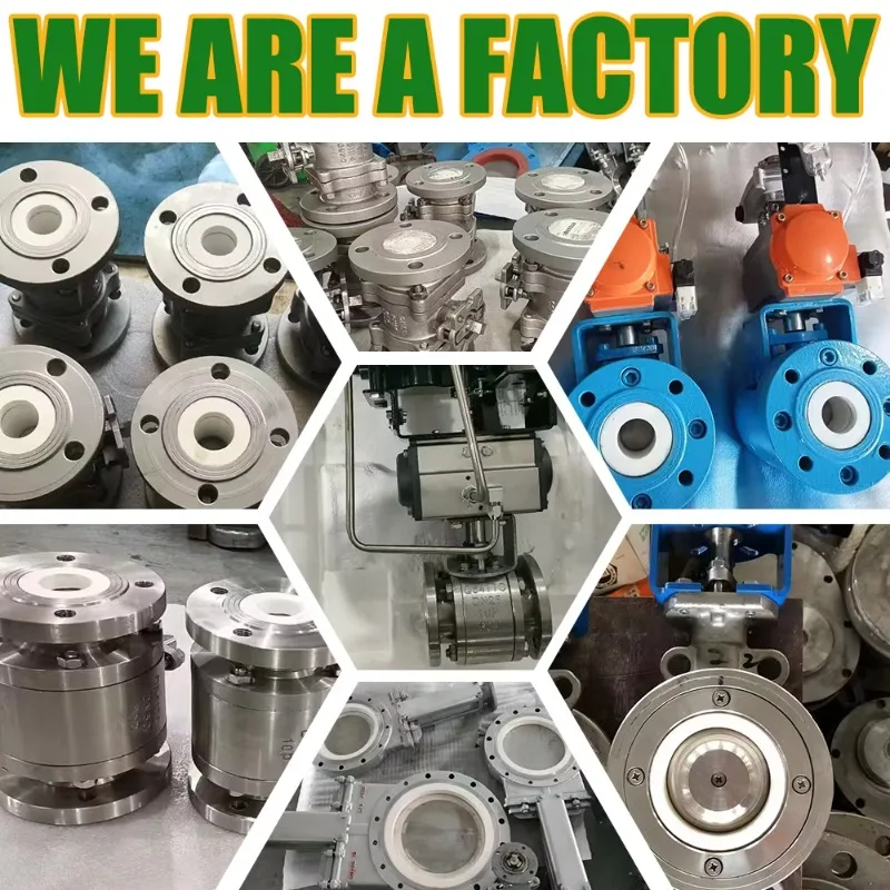 DN50 PN16 Corrosion Wear Resistance Casting SS304 Ceramic Lining Flange Double Action Pneumatic Actuator V Type Ball Valve