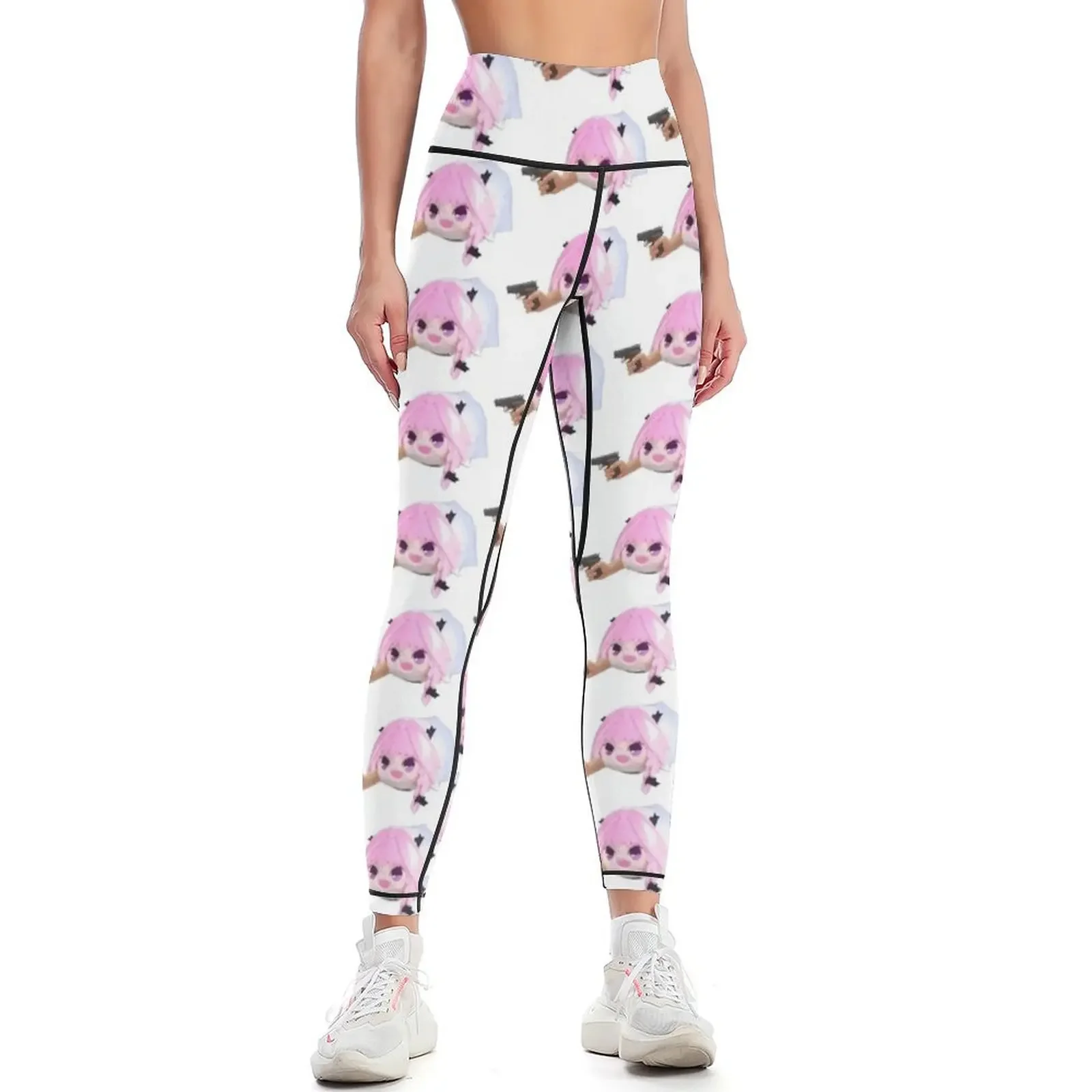 

Haunted Astolfo Bean Plushie with a Gun Leggings for fitness legging push up Leginsy push up joggers for Womens Leggings
