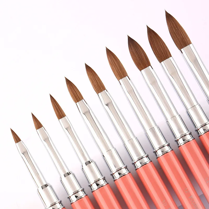 1 قطعة كولينسكي الشعر مسمار فرشاة فنية جل الأشعة فوق البنفسجية من الإكليريك نحت فرشاة قلم مسحوق سائل لتقوم بها بنفسك أدوات الرسم على الأظافر #1