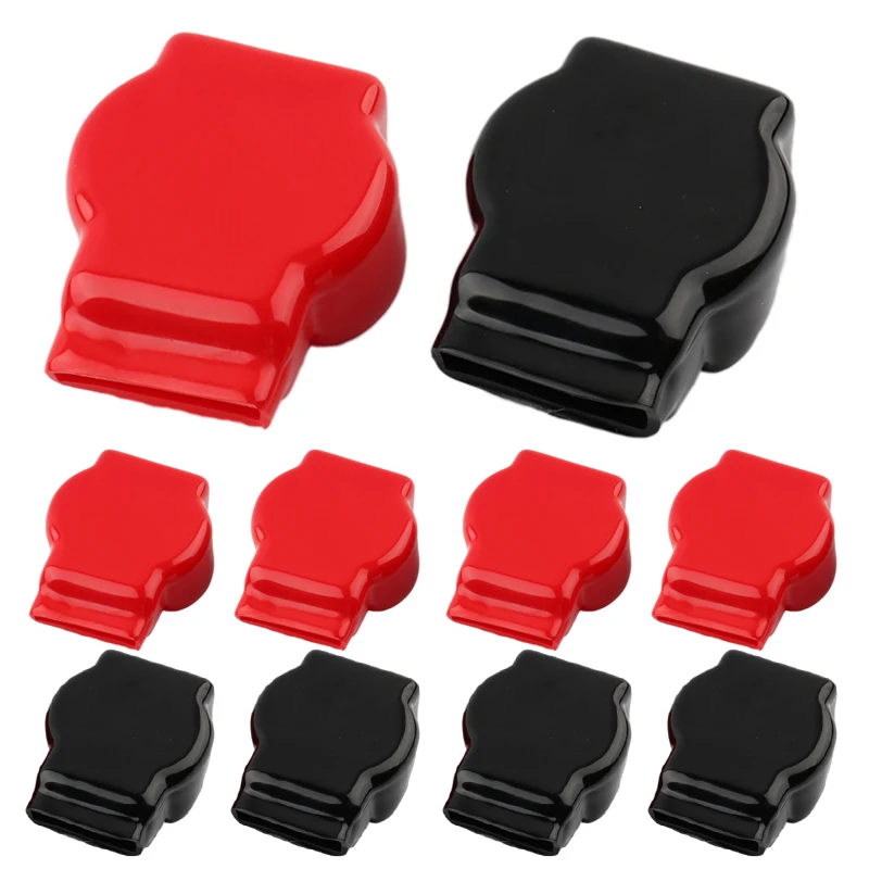 5 Set Car Battery Terminal Covers Red Black Positive Negative Top Post Cap Insulation Caps Plastic Battery Wire Connector Cover