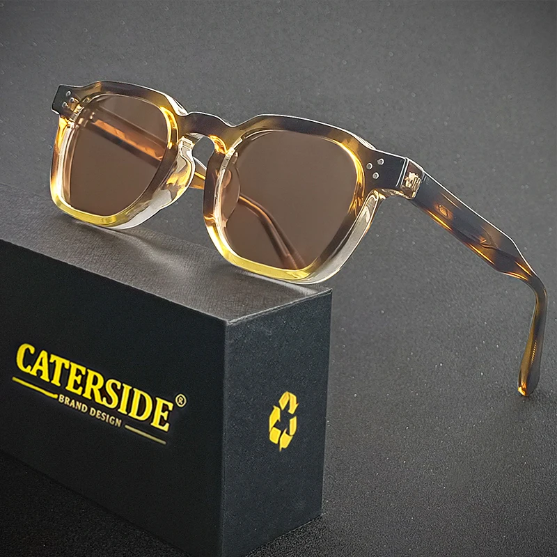 CATERSIDE New Retro Punk Men Sunglasses Square Personalized Design Glasses Women's Fashion Party Business Glasses Festival Gift