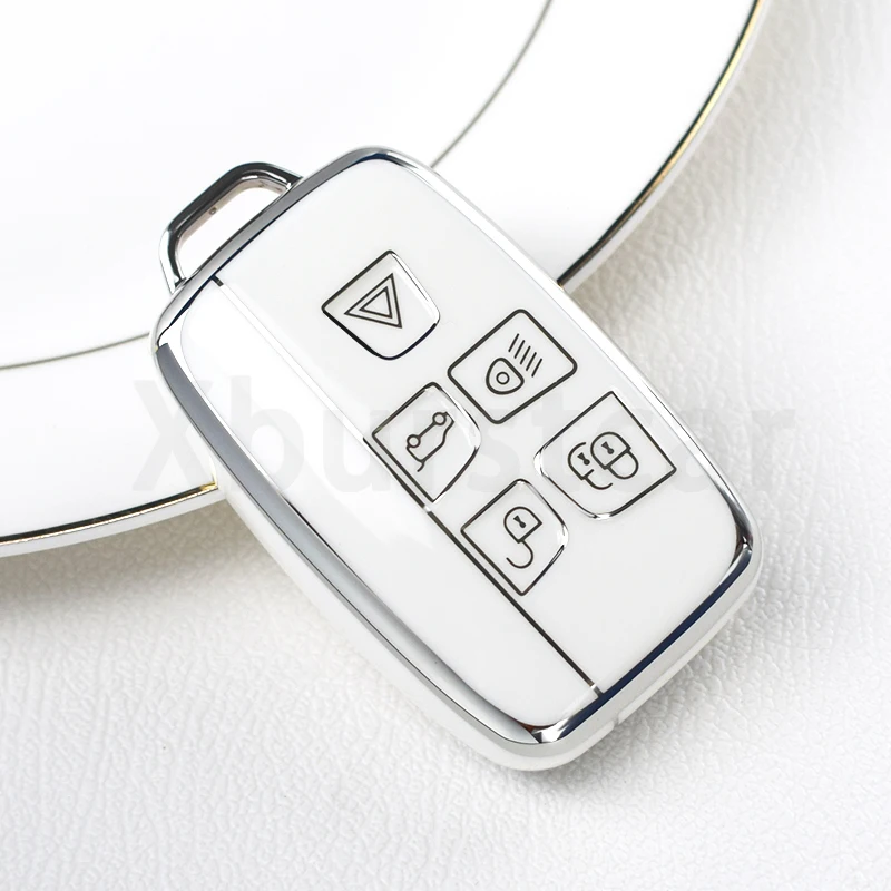 TPU Shell for Land Rover Range Rover Sport Evoque Freelander Velar Discovery 4 Jaguar XE XJ XF Guitar Car Remote Key Case Cover