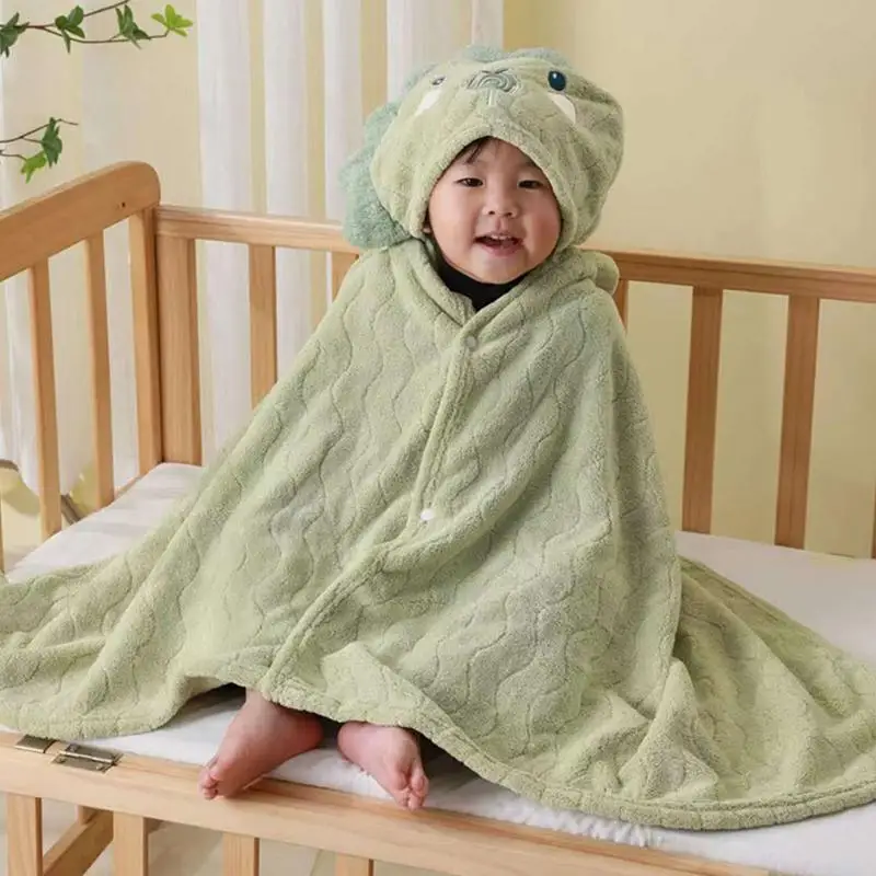 Kids Shower Towel Hooded Animal Design Towel For Toddler Bath Highly Absorbent Kids Towel Wrap Bathrobe Blanket For Kids Boys