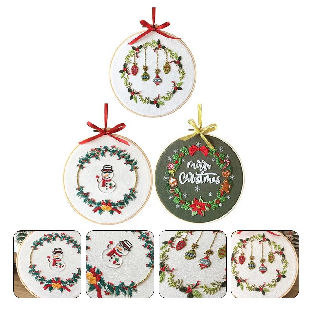 

Embroidery Kit Ornaments for Starter Bead Easy Beginner Stitch Practice Beginners