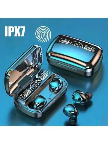 TWS M10 Wireless Bluetooth Headset with Charge Box for Phone Noise Cancelling Mic Earbuds LED Display Headphones Sport Earphones